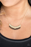 Paparazzi VINTAGE VAULT "Fringe Fever" Gold Necklace & Earring Set Paparazzi Jewelry