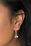 Paparazzi VINTAGE VAULT "Crystal Cruiser" White Necklace & Earring Set Paparazzi Jewelry