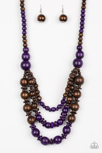Paparazzi "Rio Rainbows" Purple Necklace & Earring Set Paparazzi Jewelry