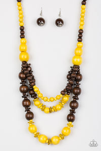Paparazzi "Rio Rainbows" Yellow Necklace & Earring Set Paparazzi Jewelry