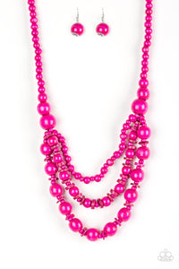 Paparazzi "Rio Rainbows" Pink Necklace & Earring Set Paparazzi Jewelry