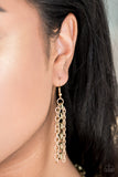 Paparazzi "Word On The Street" Brass Necklace & Earring Set Paparazzi Jewelry