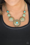 Paparazzi "Mayan Marvel" Brass Necklace & Earring Set Paparazzi Jewelry