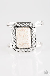 Paparazzi "Plains and Simple" White Bracelet Paparazzi Jewelry