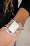 Paparazzi "Plains and Simple" White Bracelet Paparazzi Jewelry