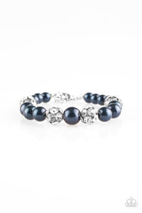 Paparazzi "Pearls and Parlors" Blue Bracelet Paparazzi Jewelry