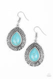 Paparazzi VINTAGE VAULT "Tribal Tango" Blue Earrings Paparazzi Jewelry