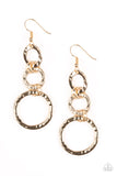 Paparazzi "Radical Revolution" Gold Earrings Paparazzi Jewelry