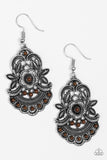 Paparazzi "Blooming Bora Bora" Brown Earrings Paparazzi Jewelry