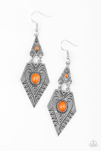 Paparazzi "Drifting Dunes" Orange Earrings Paparazzi Jewelry