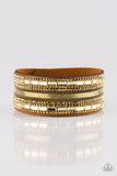 Paparazzi VINTAGE VAULT "Teasingly Tomboy" Brass Wrap Bracelet Paparazzi Jewelry