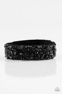 Paparazzi "Totally Crushed It" Black Wrap Bracelet Paparazzi Jewelry