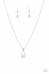 Paparazzi VINTAGE VAULT "Traditionally Traditional" Green Necklace & Earring Set Paparazzi Jewelry