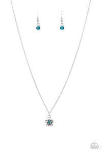 Paparazzi "Boho Botanical" Blue Necklace & Earring Set Paparazzi Jewelry