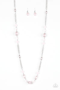 Paparazzi VINTAGE VAULT "Magnificently Milan" Pink Necklace & Earring Set Paparazzi Jewelry