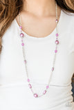 Paparazzi VINTAGE VAULT "Magnificently Milan" Purple Necklace & Earring Set Paparazzi Jewelry