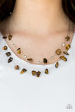Paparazzi "Pebble Posh" Brown Necklace & Earring Set Paparazzi Jewelry