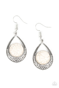 Paparazzi "Richly Rio Rancho" White Earrings Paparazzi Jewelry