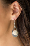 Paparazzi "Richly Rio Rancho" White Earrings Paparazzi Jewelry