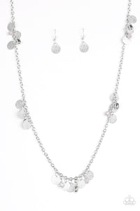 Paparazzi VINTAGE VAULT "Musical Expression" Silver Necklace & Earring Set Paparazzi Jewelry