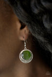 Paparazzi "Gleam Away" Green Earrings Paparazzi Jewelry