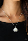 Paparazzi "Dream Girl Glow" White Necklace & Earring Set Paparazzi Jewelry