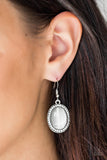 Paparazzi "Just Glows to Show" White Earrings Paparazzi Jewelry