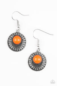 Paparazzi "Stylishly Saharan" Orange Earrings Paparazzi Jewelry