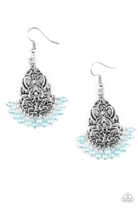 Paparazzi "BAROQUE The Bank" Blue Earrings Paparazzi Jewelry