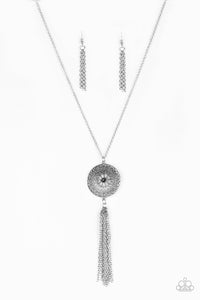 Paparazzi VINTAGE VAULT "Noble Navigator" Black Necklace & Earring Set Paparazzi Jewelry