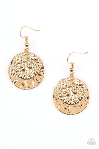 Paparazzi "Texture Tribute" Gold Earrings Paparazzi Jewelry