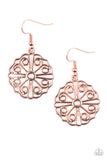 Paparazzi VINTAGE VAULT "Feeling Frilly" Copper Earrings Paparazzi Jewelry