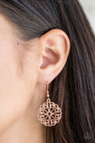 Paparazzi VINTAGE VAULT "Feeling Frilly" Copper Earrings Paparazzi Jewelry