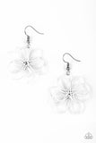 Paparazzi "Springtime Serenity" White Wire Flower Design Earrings Paparazzi Jewelry