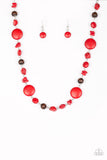 Paparazzi "Canyon Collection" Red Necklace & Earring Set Paparazzi Jewelry