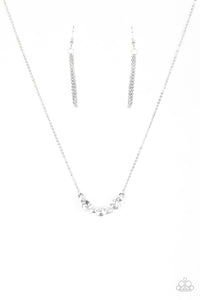 Paparazzi "Loaded Dice" White Necklace & Earring Set Paparazzi Jewelry