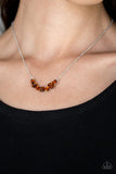 Paparazzi "Loaded Dice" Brown Necklace & Earring Set Paparazzi Jewelry