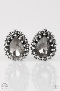 Paparazzi "Quintessentially Queen" Silver Clip On Earrings Paparazzi Jewelry