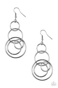 Paparazzi "Chic Circles" Black Earrings Paparazzi Jewelry