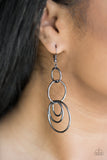 Paparazzi "Chic Circles" Black Earrings Paparazzi Jewelry