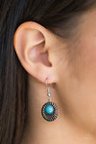 Paparazzi VINTAGE VAULT "Stylishly Saharan" Blue Earrings Paparazzi Jewelry