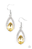 Paparazzi "Gatsby Grandeur" Yellow Earrings Paparazzi Jewelry