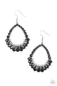 Paparazzi "Crystal Waters" Black Earrings Paparazzi Jewelry