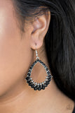 Paparazzi "Crystal Waters" Black Earrings Paparazzi Jewelry