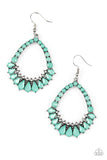 Paparazzi "Crystal Waters" Green Earrings Paparazzi Jewelry