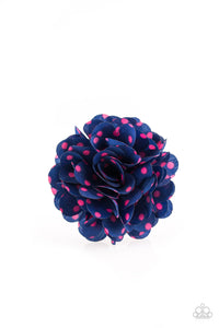 Paparazzi "Polka and Petals" Blue Hair Clip Paparazzi Jewelry