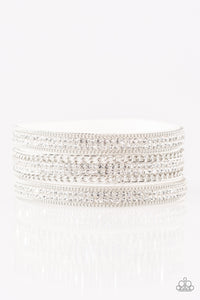 Paparazzi "Dangerously Drama Queen" White Wrap Bracelet Paparazzi Jewelry