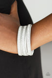 Paparazzi "Dangerously Drama Queen" White Wrap Bracelet Paparazzi Jewelry