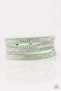 Paparazzi "Dangerously Drama Queen" Green Wrap Bracelet Paparazzi Jewelry