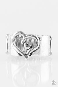 Paparazzi "Cute As Cupid" Silver Ring Paparazzi Jewelry